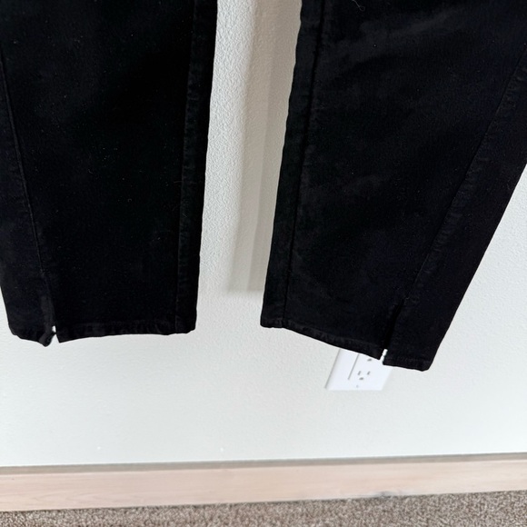 NWOT PAIGE Cindy Straight Leg Pants Twisted Seam Black Velvet Casual Women’s 25 - Picture 7 of 14